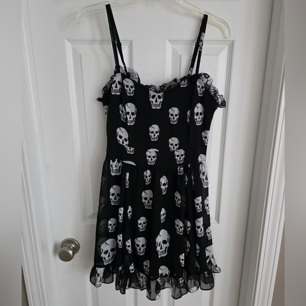 Royal Bones Black And White Skull Dress Size M